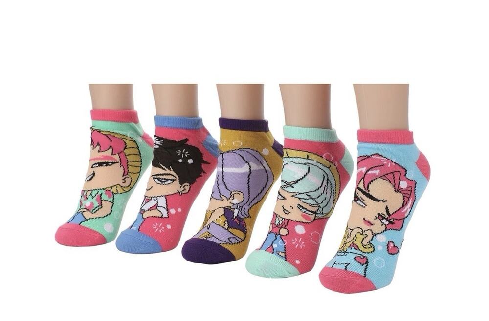 Kpop Demon Hunters Saja Boy Ankle Socks, Size 5-10 Pack Of 5
